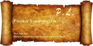 Peska Laurencia névjegykártya